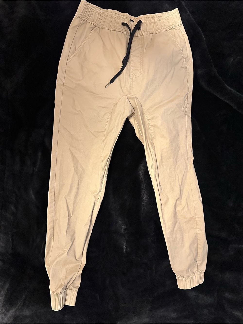 ITALYMORN Mens Cotton Stretch Chino Joggers, Slim Fit Casual Khaki Pants Sz XS